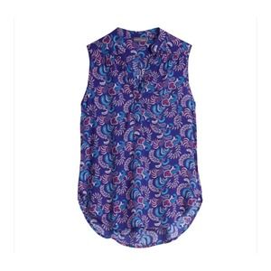 Pixley Mori Henley Top (market and spruce) paisley sleeveless design